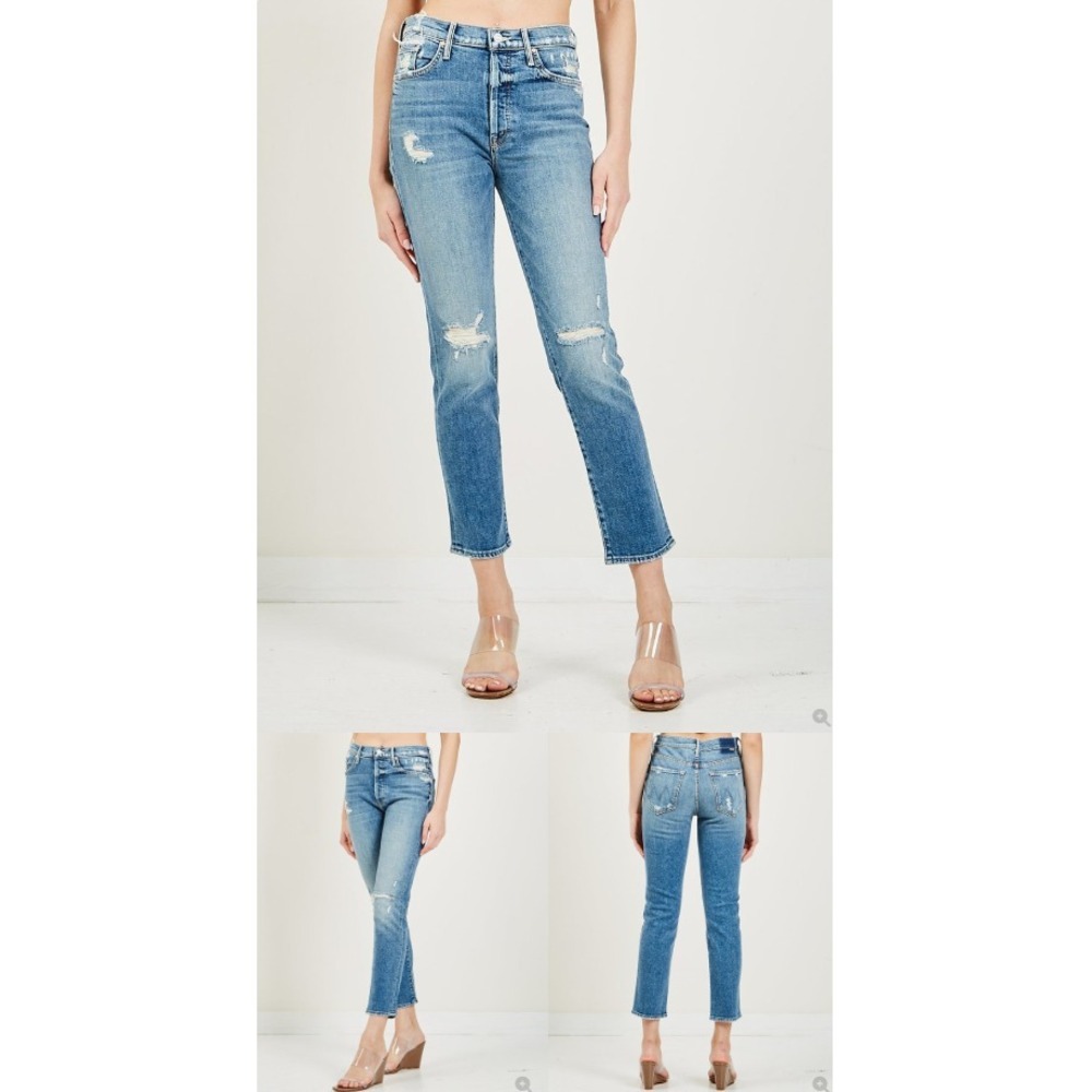 Mother Superior The Trickster Ankle Jeans Womens 30 High Rise Straight Boyfriend